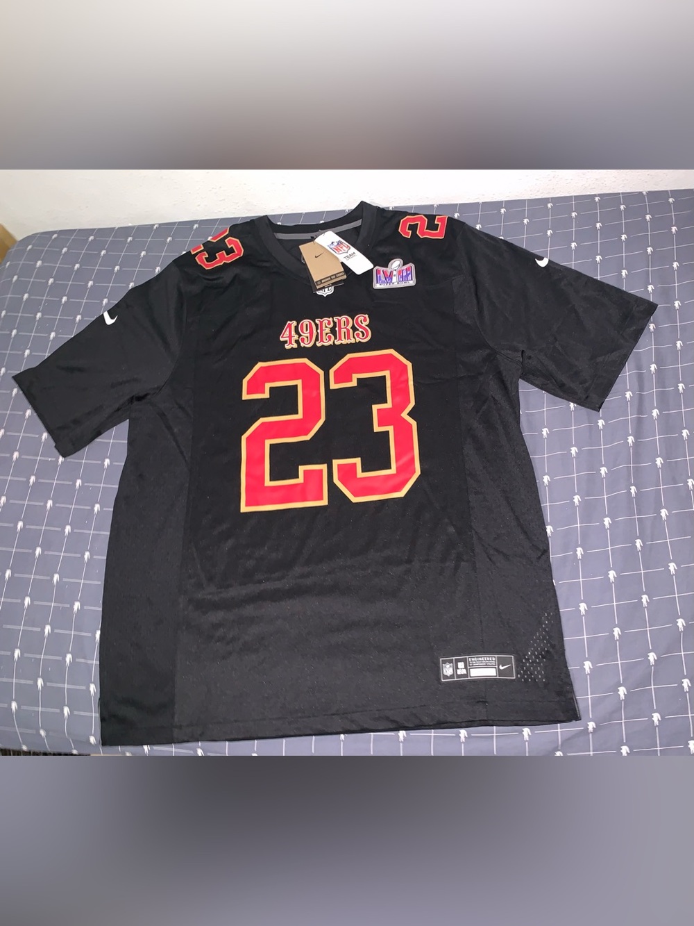 Nike San Francisco 49ers Christian McCaffrey Super Bowl LVIII Jersey Size: XXL